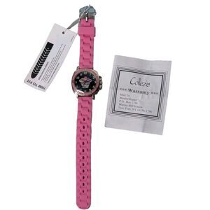 Mood Face Cupcake Design Watch-‎ Pink Jelly Band- Macy's-New Needs Battery
